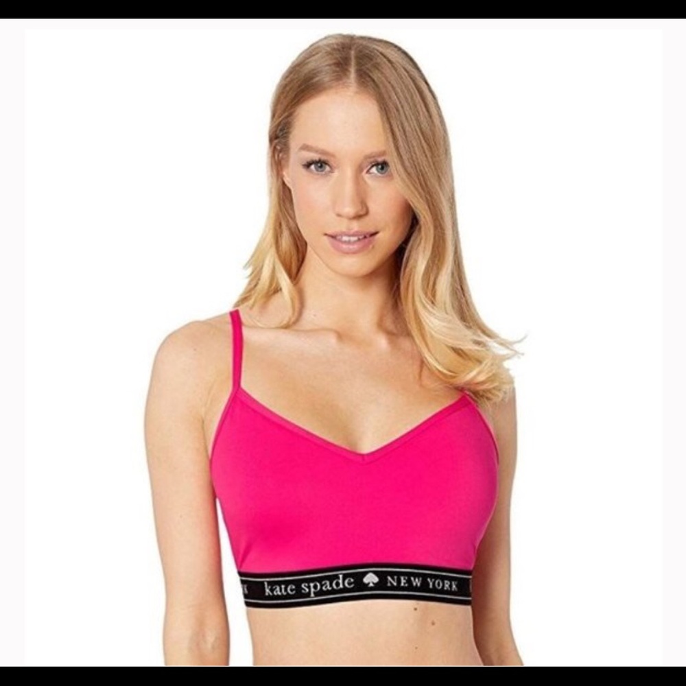 ♠️👙Kate Spade® Hot Pink Logo Sports Bra Top👙♠️